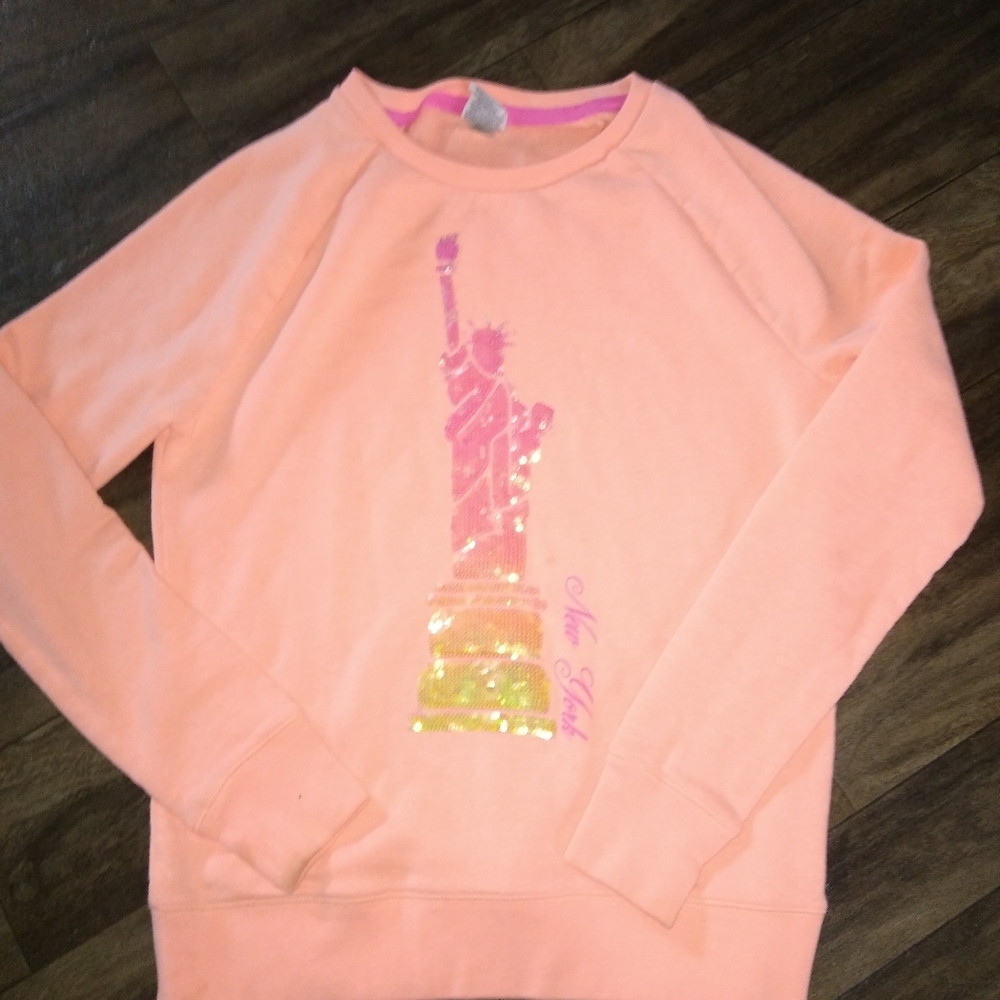 Pink bling crewneck